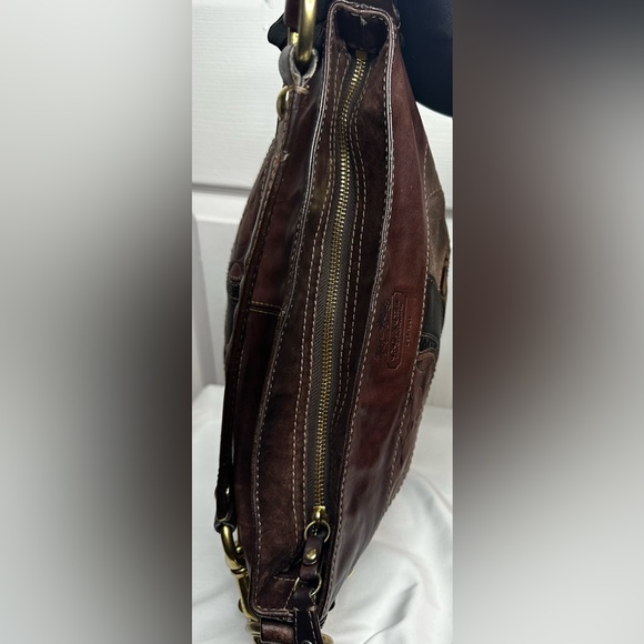 Coach Est. 1941 Zoe Vintage Mosaic Leather Signature Patchwork hobo purse EUC - Picture 15 of 17